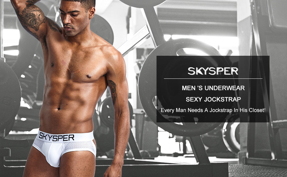  Mens Jockstrap Underwear Jock Straps Male Athletic  Supporters For Men Blue