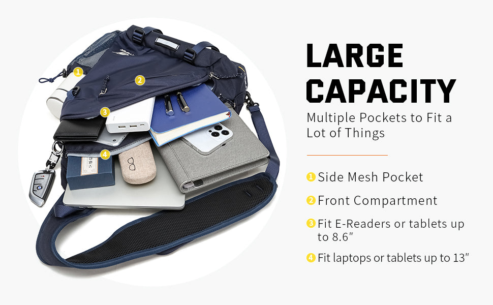 Urban X18 13 inch Travel Crossbody Bag with Laptop Compartment SKYSPER