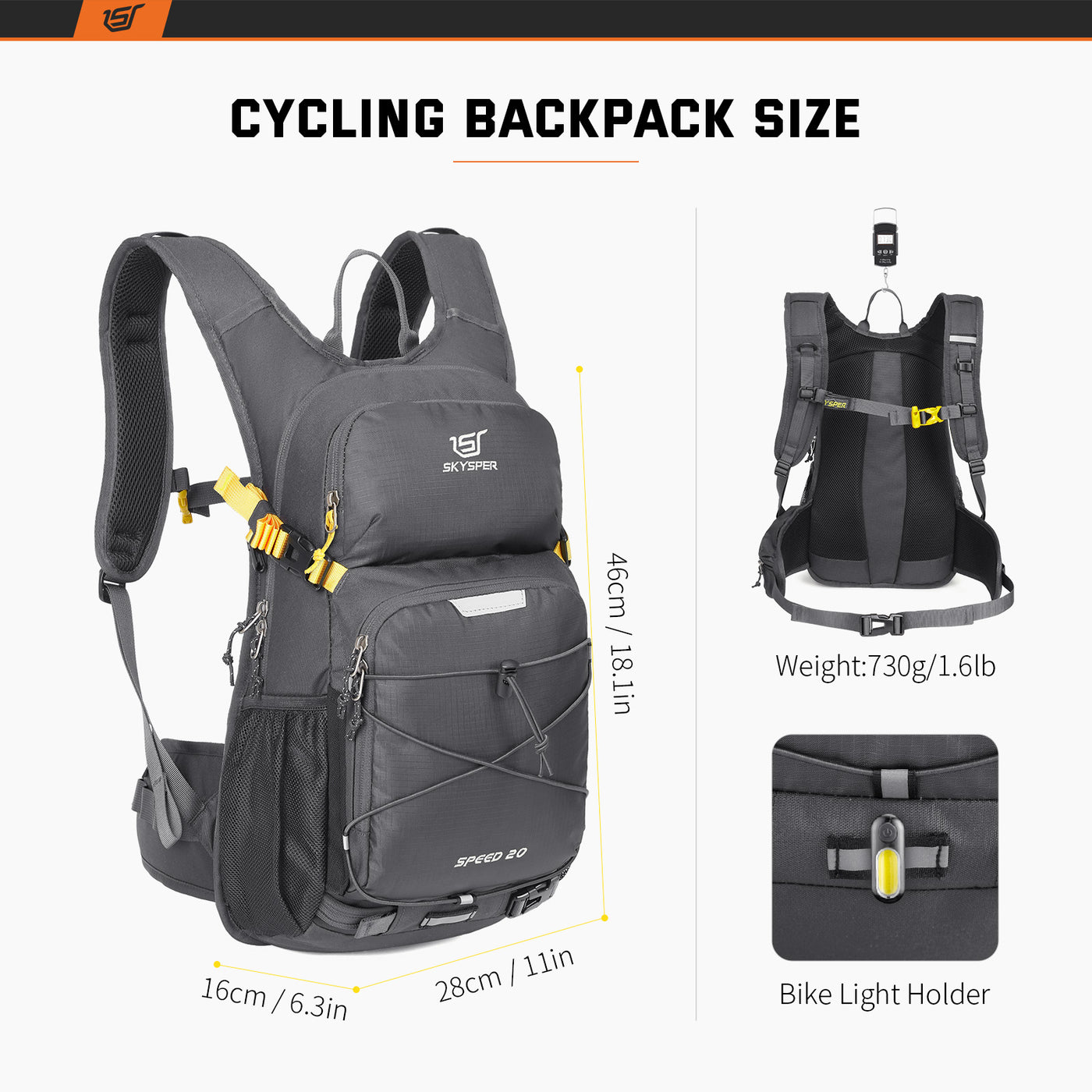 SKYSPER iSpeed20 - 20L Cycling Backpack Bike Bag